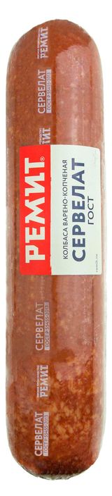 Изображение товара Колбаса варено-копченая «Ремит» Сервелат ГОСТ, ~ 1 кг