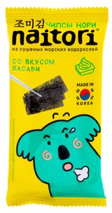 Изображение товара Чипсы Naitori нори из сушеных морских водорослей васаби, 3 г