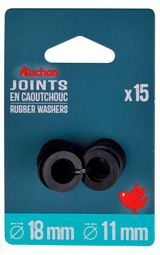 Изображение товара Набор резиновых прокладок АШАН Красная птица черные 1/2, 15 шт