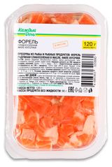 Изображение товара Форель слабосоленая «Каждый день» филе-кусочки в масле, 120 г