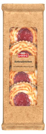 Изображение товара Печенье кокосовое Lambertz с фруктовой начинкой, 200 г