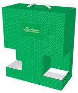 Изображение товара Коробка подарочная АШАН Красная птица складная зеленая, 285х137х330 мм