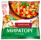 Изображение товара Смесь овощная «Мираторг» Рис жареный с курицей Азиатский замороженная, 400 г