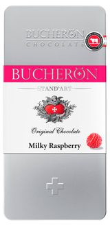 Изображение товара Шоколад молочный Bucheron с малиной, 100 г