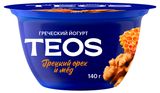 Изображение товара Йогурт греческий густой TEOS грецкий орех и мед 2% БЗМЖ Беларусь, 140 г