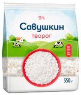 Изображение товара Творог рассыпчатый «Савушкин» в пакете 9% БЗМЖ Беларусь, 350 г