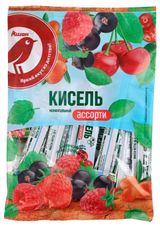 Изображение товара Кисель АШАН Красная птица моментальный Ассорти, 10х25 г