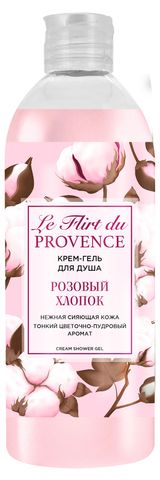 Изображение товара Крем-гель для душа Le Flirt du provence Розовый хлопок, 500 мл