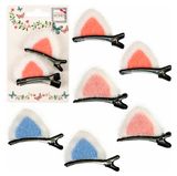 Изображение товара Набор заколок-зажимов Lukky Fashion плюш Ушки Кошки, 2 шт в ассортименте