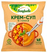 Изображение товара Овощная суповая смесь «Бондюэль» Крем-суп из тыквы кубики замороженная, 350 г
