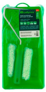 Изображение товара Набор малярный «Сибртех» для работ по дереву Валик 110 мм + Кювета 150х290 мм