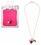 Изображение товара Цепь Lukky Fashion с 3 подвесками металл+эмаль Единорог с кристаллом Сердце