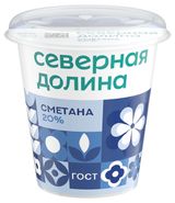 Изображение товара Сметана «Северная долина» 20% БЗМЖ, 300 г
