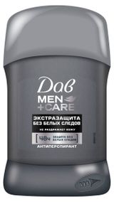 Изображение товара Дезодорант-антиперспирант «Дав» Men+Care мужской стик твердый Экстразащита без следов, 50 мл