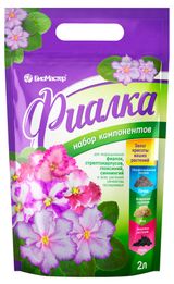 Изображение товара Набор субстратных компонентов для выращивания растений «БиоМастер» Фиалка, 2 л