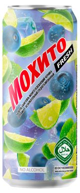 Изображение товара Напиток сокосодержащий «Мохито» Fresh газированный черника голубика, 450 мл