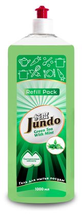 Изображение товара Гель для мытья посуды Jundo Green tea with mint запасной блок, 1 л