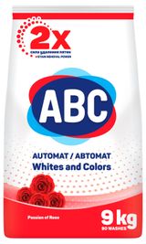 Изображение товара Стиральный порошок ABC Роза для белого и цветного белья, 9 кг