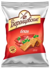 Изображение товара Сухарики-гренки ржано-пшеничные «Воронцовские» со вкусом Бекона, 200 г