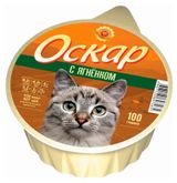 Изображение товара Влажный корм для кошек «Оскар» с ягненком, 100 г