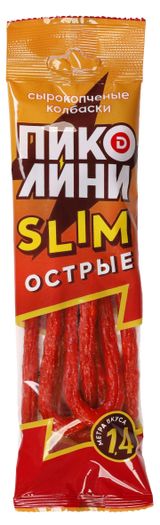 Изображение товара Колбаски сырокопченые «ДЫМОВ» Пиколини Slim острые, 70 г