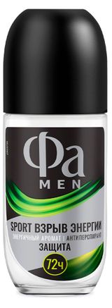 Изображение товара Дезодорант-антиперспирант мужской шариковый «Фа» Men Sport Взрыв энергии, 50 мл