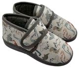 Изображение товара Тапочки для мальчика InExtenso Динозавры бело-серые