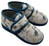 Изображение товара Тапочки для мальчика InExtenso Динозавры бело-синие