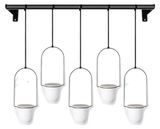 Изображение товара Кашпо подвес металл овальное, 5 шт