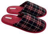 Изображение товара Тапочки мужские InExtenso с закрытым носком в клетку красные