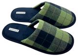 Изображение товара Тапочки мужские InExtenso с закрытым носком в клетку зеленые