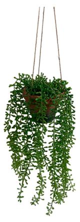 Изображение товара Цветок искусственный в подвесной корзине, 14х14х33 см