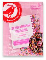 Изображение товара Посыпка декоративная АШАН Красная птица цветные палочки, 10 г