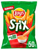 Изображение товара Чипсы картофельные Lay's Stix Соус 1000 островов, 50 г