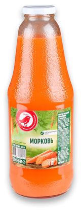 Изображение товара Нектар АШАН Красная птица морковный с мякотью, 1 л