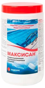 Изображение товара Таблетки хлорные «Максисан» для дезинфекции воды в бассейне, 1 кг