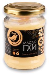 Изображение товара Масло ГХИ топленое сливочное АШАН Золотая птица в стеклянной банке 99% БЗМЖ, 200 г