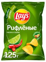 Изображение товара Чипсы картофельные Lay's Чили и лайм, 125 г