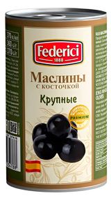 Изображение товара Маслины Federici Крупные с косточкой, 350 г