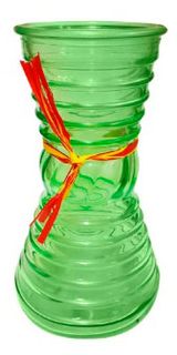 Изображение товара Ваза настольная NinaGlass Грейси зеленая, 18 см