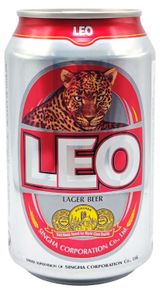 Изображение товара Пиво светлое LEO фильтрованное 5%, 330 мл