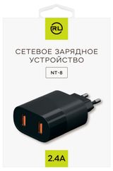 Изображение товара Сетевое зарядное устройство Red Line NT-8 2 USB 2.4A черное