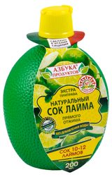 Изображение товара Сок лайма «Азбука Продуктов» натуральный, 200 мл