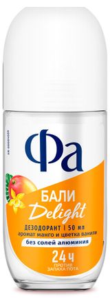 Изображение товара Дезодорант шариковый женский «Фа» Delight Ритмы острова Бали, 50 мл