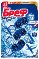 Изображение товара Туалетный блок «Бреф» Цветная Вода С хлор-компонентом 3 блока, 150 г