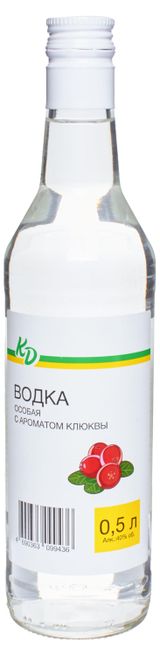 Изображение товара Водка «Каждый день» с ароматом клюквы Россия, 0,5 л