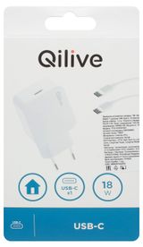 Изображение товара Устройство зарядное сетевое Qilive 1 USB-C PD18W + USB- C to USB- C 1,2м белый