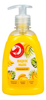 Изображение товара Жидкое мыло для рук АШАН Красная птица Банановый рай, 300 мл