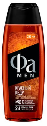 Изображение товара Гель для душа «Фа» Men 2 в 1 Красный кедр, 250 мл