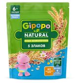 Изображение товара Каша сухая безмолочная детская Gipopo 5 злаков с 6 мес., 180 г